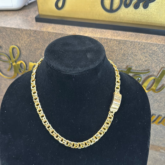18” gold chino necklace