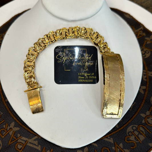 9” gold chinobar bracelet