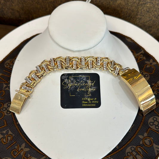 8” gold chinobar bracelet