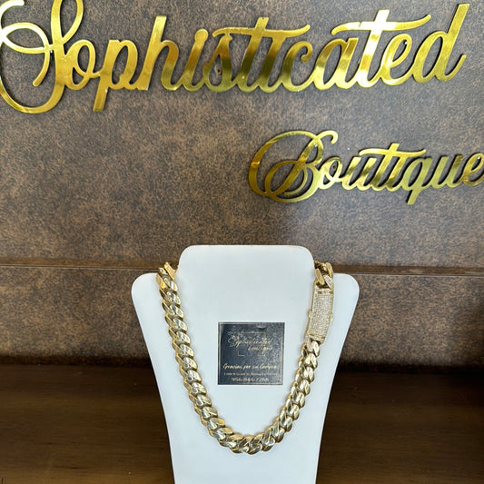 18” 10k Monaco chain