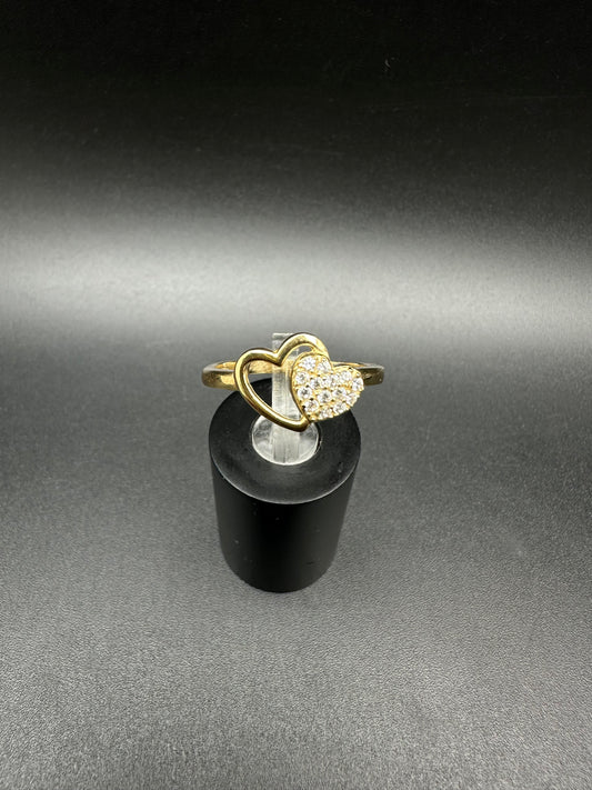 10K Heart Gold Ring