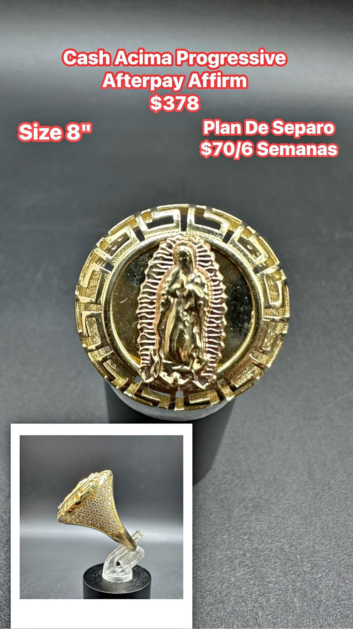 Anillo 10K y pulso chino bar size 8” 10k